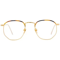 Linda Farrow - 586 C2 Angular Optical Frames - Gold - Linda Farrow Eyewear - Avvenice