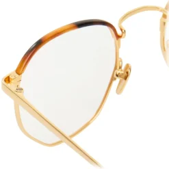 Linda Farrow - 586 C2 Angular Optical Frames - Gold - Linda Farrow Eyewear - Avvenice