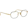 Linda Farrow - 520 C6 Angular Optical Frames - Yellow Gold and Nickel - Linda Farrow Eyewear - Avvenice