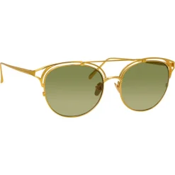 Linda Farrow - 682 C5 Aviator Sunglasses - Yellow Gold - Linda Farrow Eyewear - Avvenice