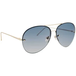 Linda Farrow - 574 C6 Aviator Sunglasses - Gold - Linda Farrow Eyewear - Avvenice