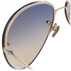 Linda Farrow - 574 C6 Aviator Sunglasses - Gold - Linda Farrow Eyewear - Avvenice