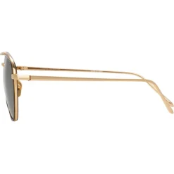 Linda Farrow - 739 C4 Aviator Sunglasses - Yellow Gold and Tortoiseshell - Linda Farrow Eyewear - Avvenice