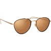 Linda Farrow - 739 C3 Aviator Sunglasses - Rose Gold and Tortoiseshell - Linda Farrow Eyewear - Avvenice