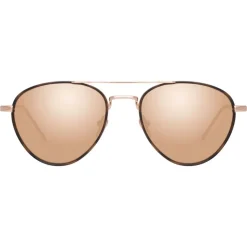 Linda Farrow - 739 C3 Aviator Sunglasses - Rose Gold and Tortoiseshell - Linda Farrow Eyewear - Avvenice