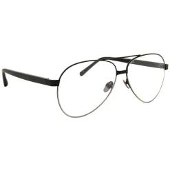 Linda Farrow - 533 C9 Aviator Optical Frames - Black - Linda Farrow Eyewear - Avvenice