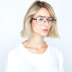 Linda Farrow - 533 C9 Aviator Optical Frames - Black - Linda Farrow Eyewear - Avvenice