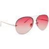 Linda Farrow - 574 C7 Aviator Sunglasses - Rose Gold - Linda Farrow Eyewear - Avvenice