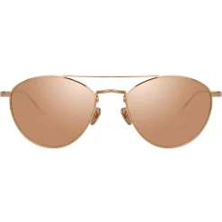 Linda Farrow - 876 C3 Aviator Sunglasses - Rose Gold - Linda Farrow Eyewear - Avvenice