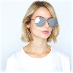 Linda Farrow - 575 C2 Aviator Sunglasses - White Gold - Linda Farrow Eyewear - Avvenice