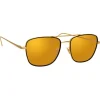 Linda Farrow - 559 C1 Aviator Sunglasses - Yellow Gold & Black - Linda Farrow Eyewear - Avvenice
