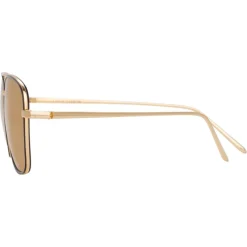 Linda Farrow - 559 C1 Aviator Sunglasses - Yellow Gold & Black - Linda Farrow Eyewear - Avvenice