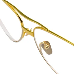 Linda Farrow - 533 C7 Aviator Optical Frames - Gold - Linda Farrow Eyewear - Avvenice