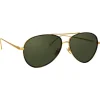 Linda Farrow - 702 C4 Aviator Sunglasses - Yellow Gold - Linda Farrow Eyewear - Avvenice