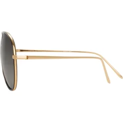 Linda Farrow - 702 C4 Aviator Sunglasses - Yellow Gold - Linda Farrow Eyewear - Avvenice