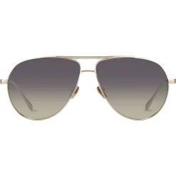 Linda Farrow - 501 C5 Aviator Sunglasses - White Gold - Linda Farrow Eyewear - Avvenice