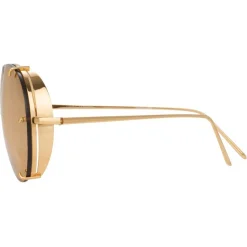 Linda Farrow - 729 C1 Aviator Sunglasses - Yellow Gold - Linda Farrow Eyewear - Avvenice