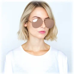 Linda Farrow - 574 C3 Aviator Sunglasses - Rose Gold - Linda Farrow Eyewear - Avvenice