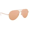 Linda Farrow - 518 C3 Aviator Sunglasses - Rose Gold - Linda Farrow Eyewear - Avvenice