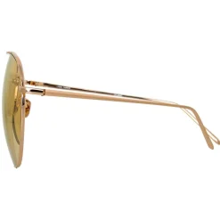 Linda Farrow - 624 C7 Aviator Sunglasses - Rose Gold - Linda Farrow Eyewear - Avvenice