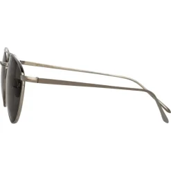 Linda Farrow - 876 C5 Aviator Sunglasses - White Gold - Linda Farrow Eyewear - Avvenice