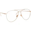 Linda Farrow - 744 C11 Aviator Optical Frames - Rose Gold and White Gold - Linda Farrow Eyewear - Avvenice