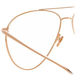 Linda Farrow - 744 C11 Aviator Optical Frames - Rose Gold and White Gold - Linda Farrow Eyewear - Avvenice