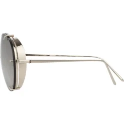 Linda Farrow - 729 C2 Aviator Sunglasses - White Gold - Linda Farrow Eyewear - Avvenice