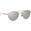Linda Farrow - 876 C2 Aviator Sunglasses - White Gold - Linda Farrow Eyewear - Avvenice