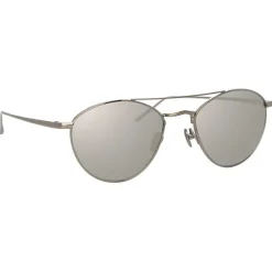 Linda Farrow - 876 C2 Aviator Sunglasses - White Gold - Linda Farrow Eyewear - Avvenice