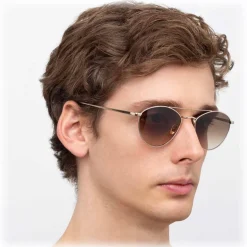 Linda Farrow - 876 C7 Aviator Sunglasses - Light Gold - Linda Farrow Eyewear - Avvenice