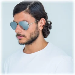 Linda Farrow - 426 C2 Aviator Sunglasses - White Gold - Linda Farrow Eyewear - Avvenice