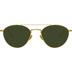 Linda Farrow - 876 C4 Aviator Sunglasses - Yellow Gold - Linda Farrow Eyewear - Avvenice