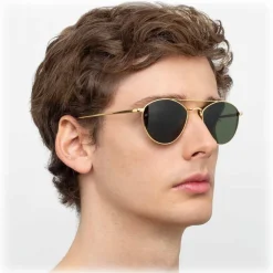 Linda Farrow - 876 C4 Aviator Sunglasses - Yellow Gold - Linda Farrow Eyewear - Avvenice