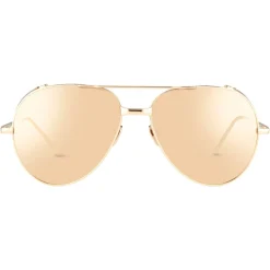 Linda Farrow - 426 C3 Aviator Sunglasses - Rose Gold - Linda Farrow Eyewear - Avvenice