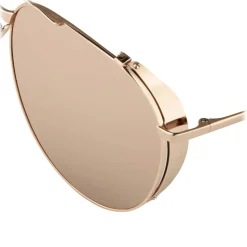 Linda Farrow - 425 C3 Aviator Sunglasses - Rose Gold - Linda Farrow Eyewear - Kourtney Kardashian - Olivia Munn - Official - Avvenice