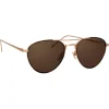 Linda Farrow - 739 C8 Aviator Sunglasses - Rose Gold and Tortoiseshell - Linda Farrow Eyewear - Avvenice