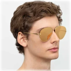 Linda Farrow - 859 C1 Aviator Sunglasses - Yellow Gold - Linda Farrow Eyewear - Avvenice