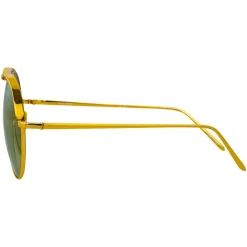 Linda Farrow - 594 C5 Aviator Sunglasses - Yellow Gold - Linda Farrow Eyewear - Avvenice