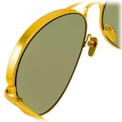 Linda Farrow - 594 C5 Aviator Sunglasses - Yellow Gold - Linda Farrow Eyewear - Avvenice