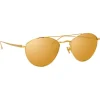 Linda Farrow - 876 C1 Aviator Sunglasses - Yellow Gold - Linda Farrow Eyewear - Avvenice