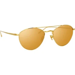 Linda Farrow - 876 C1 Aviator Sunglasses - Yellow Gold - Linda Farrow Eyewear - Avvenice