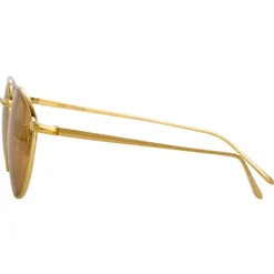 Linda Farrow - 876 C1 Aviator Sunglasses - Yellow Gold - Linda Farrow Eyewear - Avvenice