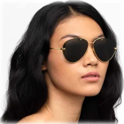 Linda Farrow - 859 C4 Aviator Sunglasses - Yellow Gold - Linda Farrow Eyewear - Avvenice