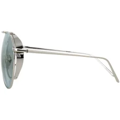 Linda Farrow - 425 C14 Aviator Sunglasses - White Gold - Linda Farrow Eyewear - Avvenice
