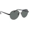 Linda Farrow - 559 C6 Aviator Sunglasses - Black - Linda Farrow Eyewear - Avvenice