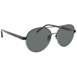 Linda Farrow - 559 C6 Aviator Sunglasses - Black - Linda Farrow Eyewear - Avvenice