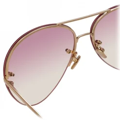 Linda Farrow - 574 C11 Aviator Sunglasses - Light Gold - Linda Farrow Eyewear - Avvenice