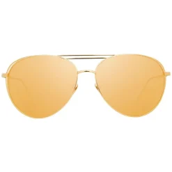 Linda Farrow - 575 C1 Aviator Sunglasses - Gold - Linda Farrow Eyewear - Avvenice