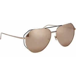 Linda Farrow - 351 C7 Aviator Sunglasses - Rose Gold - Linda Farrow Eyewear - Avvenice